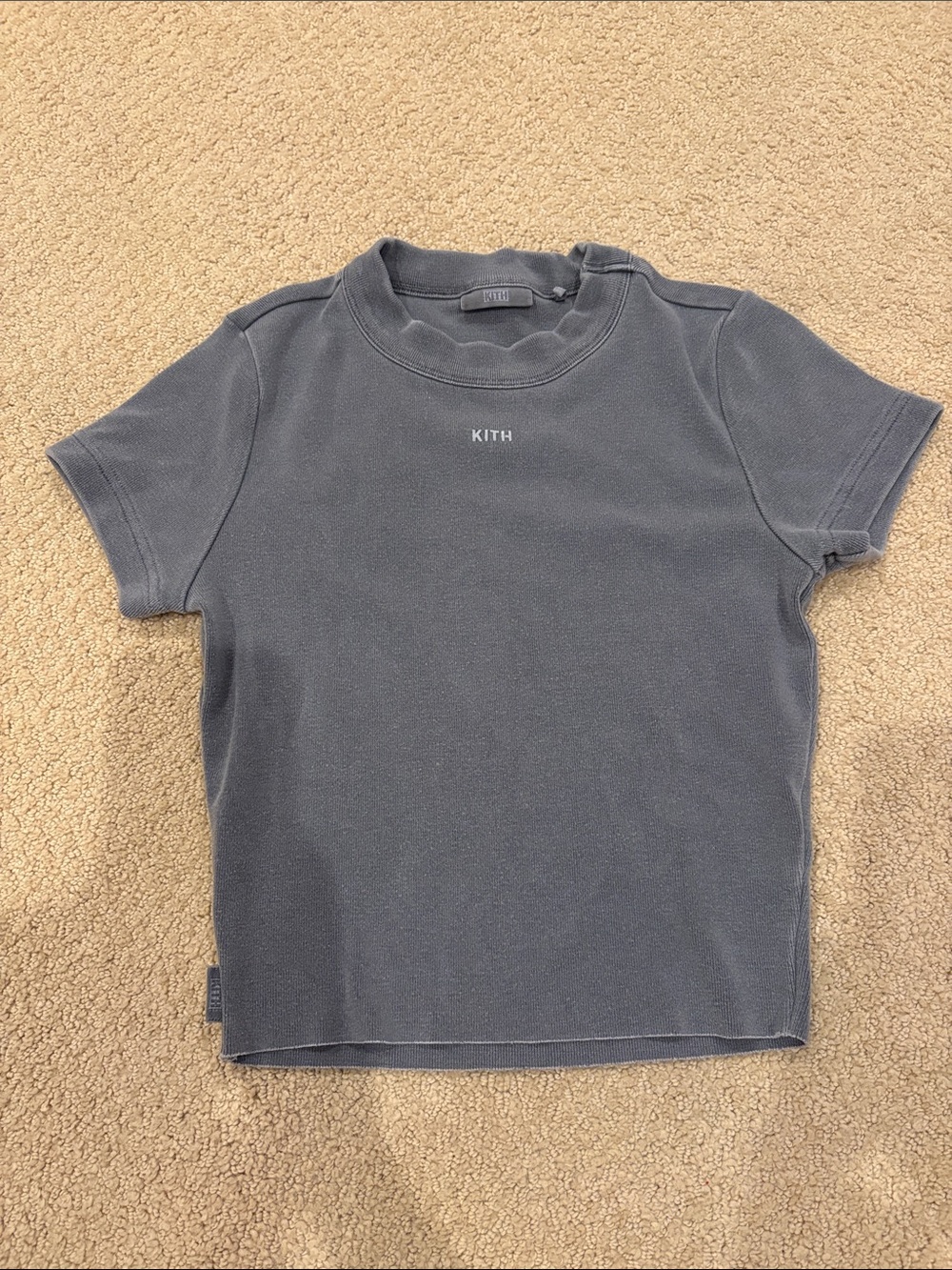 KITH baby tee  Short Sleeve Crewneck Top in Charcoal